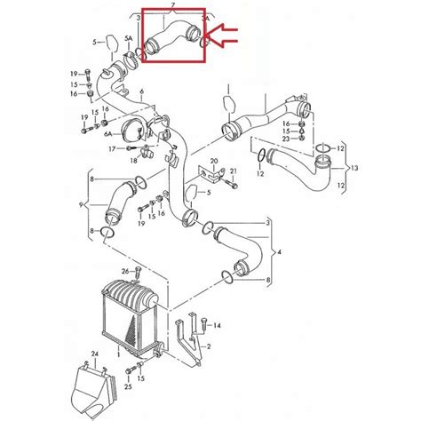 PRZEWÓD TURBO INTERCOOLER VW SKODA SEAT 1j0145838T