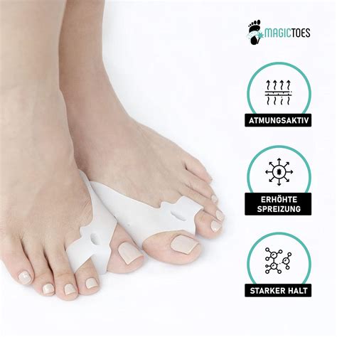 Magictes Hallux Valgus Toe Spreader - Adjustable & Effective | 4 Set