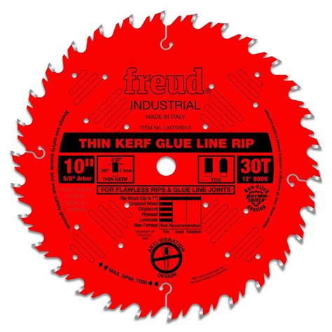 Freud 10 X 30t Industrial Thin Kerf Glue Line Ripping Blade