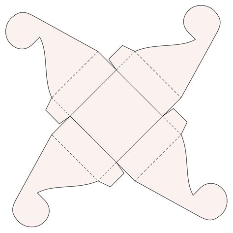 Коробочка из бумаги трафарет