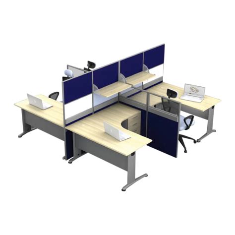 Office Workstation Table For 4 And More Person Modern Design Office