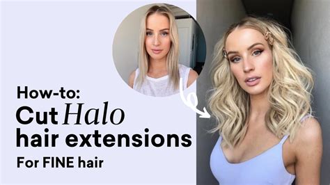 How To Cut Halo Hair Extensions For Thin Hair Sitting Pretty™ Youtube