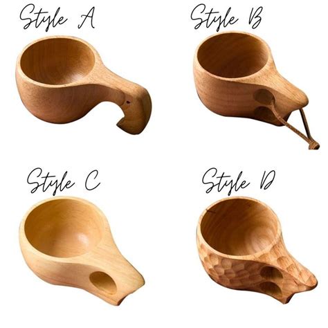 Finland Wooden Mug Viking Style Kuksa Cup Camping Juice Milk Etsy