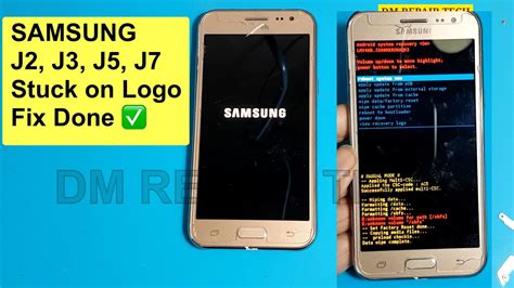 Samsung Galaxy J2 J3 J5 J7 Stuck On Logo Samsung Screen Fix Dm Repair Tech Youtube