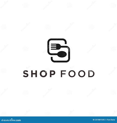 Letter S Food Logo Design Vector Illustration Stock Vector