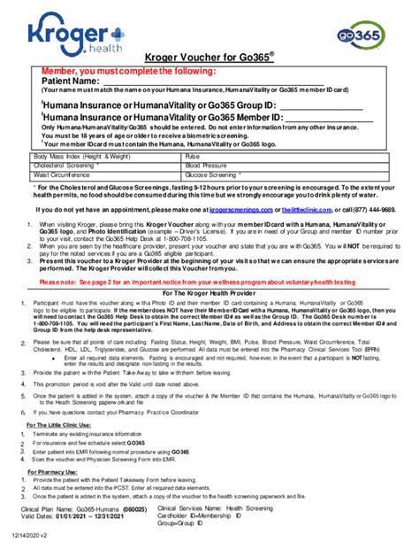 Fillable Online Go365 Biometric Screening Form Fax Email Print Pdffiller