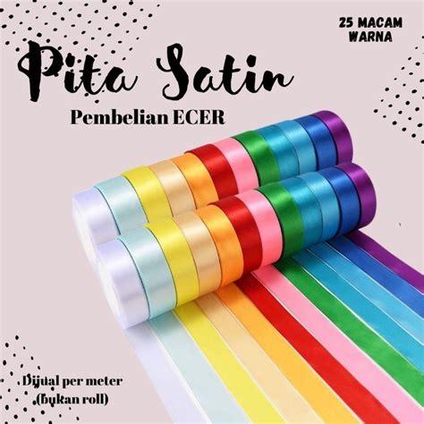 Jual Pita Satin Premium Cm Pita Satin Inch Pita Satin Polos