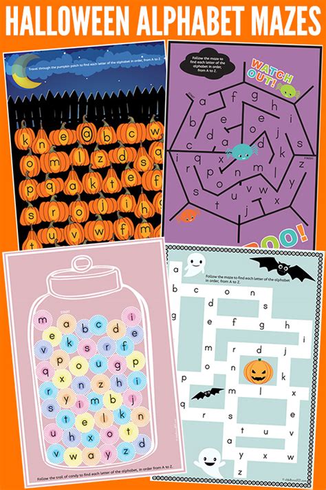 Printable Halloween Alphabet Mazes For Classroom And Home Learning