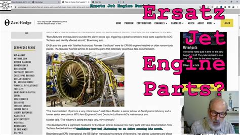 Ersatz Jet Engine Parts? - YouTube