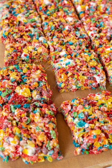 Fruity Pebbles Crispy Cereal Treat Bars Easy No Bake Recipe Natasha