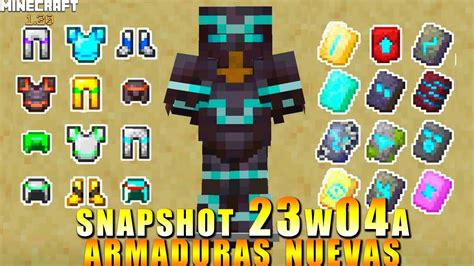 👉 Nuevas Armaduras En Minecraft 😱👈 Minecraft 1 20 Snapshot 23w04a Youtube