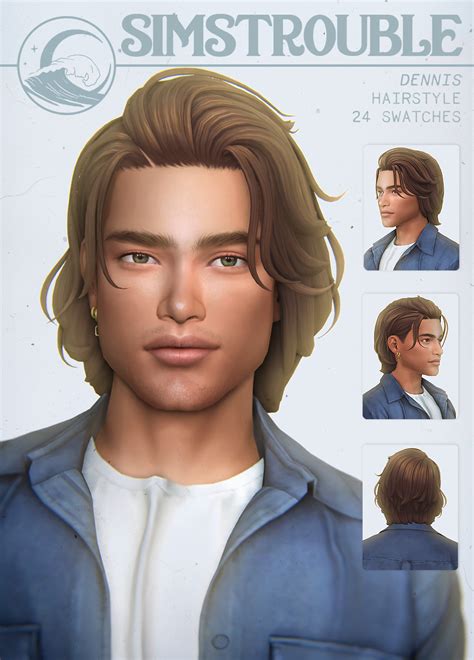 Dennis Hairstyle By Simstrouble Patreon In Sims Hair Male