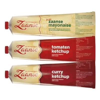 Van Wijngaarden Zaanse Mayonaise Halfvolle Mayo Tomatenketchup Of