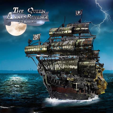 The Queen Anne S Revenge 3d Metal Puzzle Jigsaw Pirate Ship