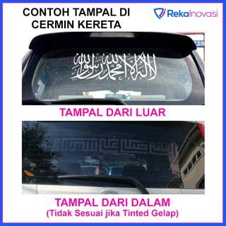 Sticker Kereta Khat Jawi Johor Darul Takzim JDT Tampal Luar Dalam