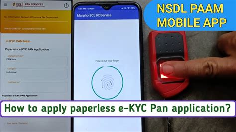 How To Apply Paperless E Kyc Pan Application Nsdl Paam Mobile App