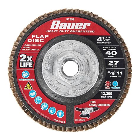 Pearl Abrasive MAX4540ZT 4 1 2 By 7 8 40 Grit Maxidisc Flap Discs