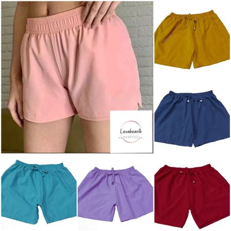 PLAIN Women Taslan Shorts Plus Size Quick Dry Shorts With Pocket Bell