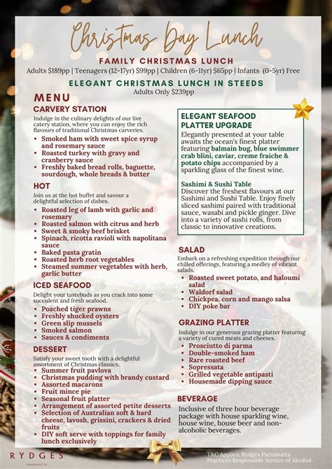 Christmas Day Buffet Lunch Rydges Parramatta