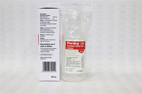 Paracetamol Infusion Iv 1000mg Manufacturer And Supplier