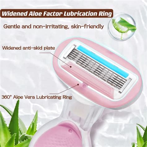 Portable Razor Piece Set Pink Safety Manual Razor Women S Bikini Safety Razor Layer Blade