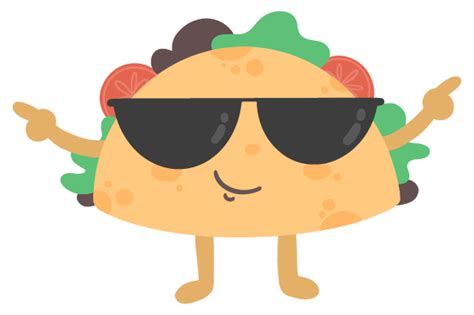 Taco With Sunglasses File Per Il Taglio Svg Di Creative Fabrica Crafts