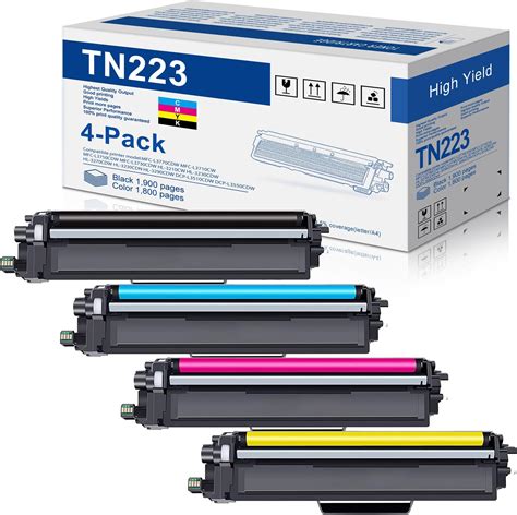 Amazon Brother Genuine Standard Yield Toner Cartridge Four Pack