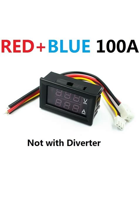 Kırmızı mavı 100a dc0 100 V 1a 10a 50a 100a Voltmetre Ampermetre