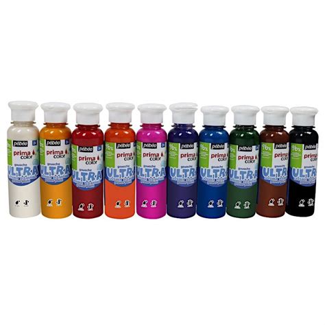 Set Flacons Peinture Enfants PrimaColor Gouaches Ultralavables 10x150ml