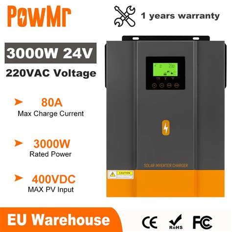 Powmr W W Hybrid Solar Inverter V V V Pure Sine Wave