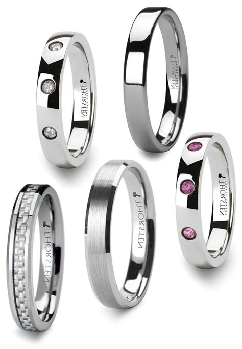 Womens Tungsten Rings With Diamonds Womens Tungsten Wedding Rings