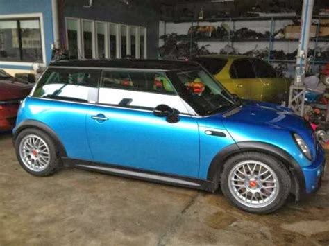 Mini Cooper Poison Silver Bbs Rgf On R53 Electric Blue