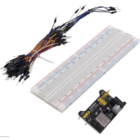 Delikli Breadboard Ve V V Power Li Jumper Kablo Seti