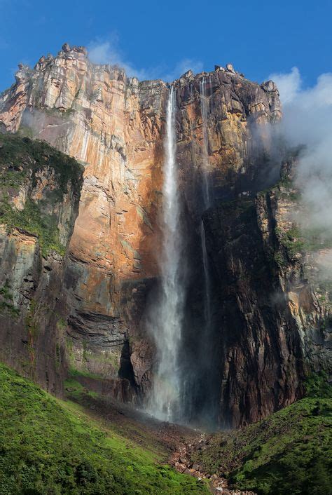 Angels Falls Here The Gauja River Waters Rush Over The Cliffs Of