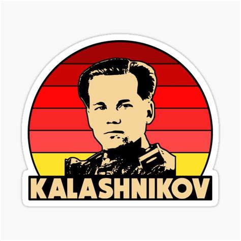 "Mikhail Kalashnikov" Sticker for Sale by sirglennbo | Redbubble