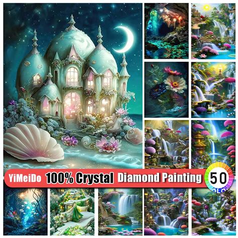 Yimeido Peinture De Diamant En Cristal Paysage Naturel Broderie D Mosa