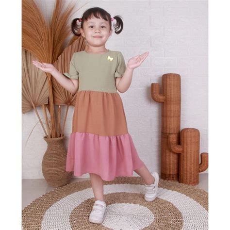 Jual Midi Dress Ice Cream Crincle Airflow Anak Perempuan Usia 4 12 Tahun Shopee Indonesia