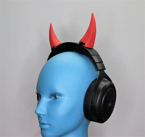 Demon Horns For Headphones Headset Devil Oni Ogre Cosplay Etsy