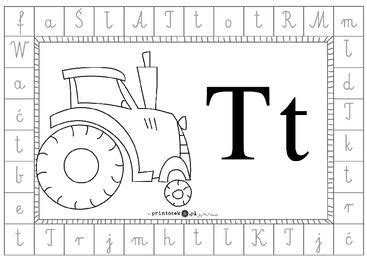 Alfabet dookoła litera t Printoteka pl