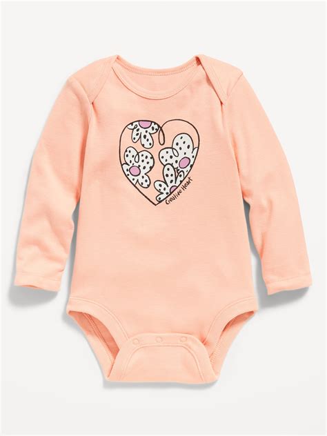 Unisex Long Sleeve Graphic Bodysuit For Baby Old Navy