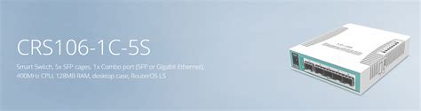 MikroTik CRS106-1C-5S - Managed Switch with (5) 1G SFP Ports, (1 ...