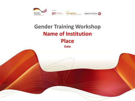 Ppt Gender Training Workshop Name Of Institution Place Date