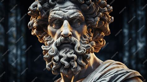 Premium Ai Image Generative Ai Stoicism Concept Sculpture Of A Stoic