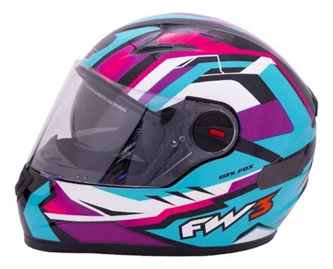 Capacete Fw Integral Fechado Gtx Fox C Culos Interno Cor Azul