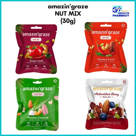 Amazin Graze NUT MIX 30g Antioxidant Berry Coconut Mix Pandan Coconut