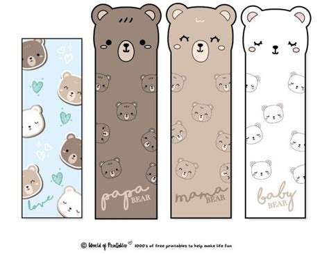 Cute Bookmarks 80 Cute Printable Bookmarks Kartu Pop Up Penanda