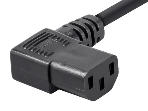 3 Ft 90 Degree Right Angle 18 Awg Ac Power Cord C13 Nema 5 15p Pc 125v10a For Sale Online Ebay