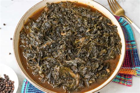 Mouthwatering Haitian Lalo - Jute Leaves Recipe - Savory Thoughts