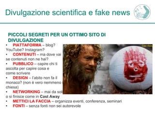 Divulgazione Scientifica E Fake News PPT