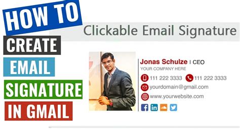 How To Create And Update Email Signature In Gmail Youtube